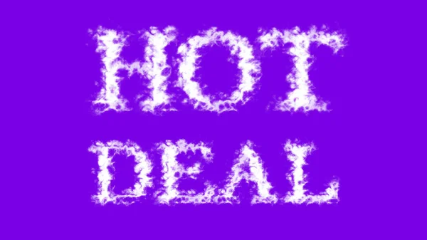 Hot Deal Wolk Tekst Effect Violet Geïsoleerde Achtergrond Geanimeerd Teksteffect — Stockfoto