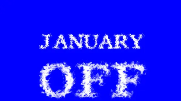 January Cloud Text Effect Blue Isolated Background Animated Text Effect — Stock Photo, Image