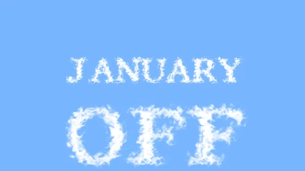 Januar Aus Wolken Text Effekt Himmel Isoliert Hintergrund Animierte Texteffekte — Stockfoto