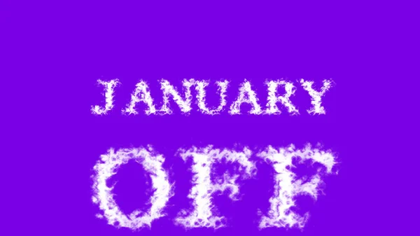Januari Cloud Tekst Effect Violet Geïsoleerde Achtergrond Geanimeerd Teksteffect Met — Stockfoto