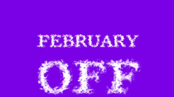 Februari Cloud Tekst Effect Violet Geïsoleerde Achtergrond Geanimeerd Teksteffect Met — Stockfoto