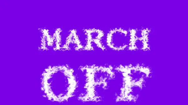 三月云文字效果紫色孤立的背景 动画文字效果具有高视觉冲击力 字母和文字效果 — 图库照片