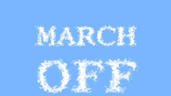 March Cloud Text Efekt Nebe Izolované Pozadí Animovaný Textový Efekt — Stock fotografie