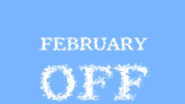 Februar Aus Wolke Text Effekt Himmel Isoliert Hintergrund Animierte Texteffekte — Stockfoto
