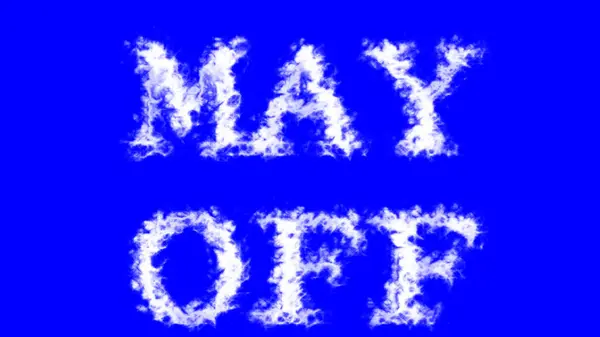 May Efeito Texto Nuvem Azul Fundo Isolado Efeito Texto Animado — Fotografia de Stock
