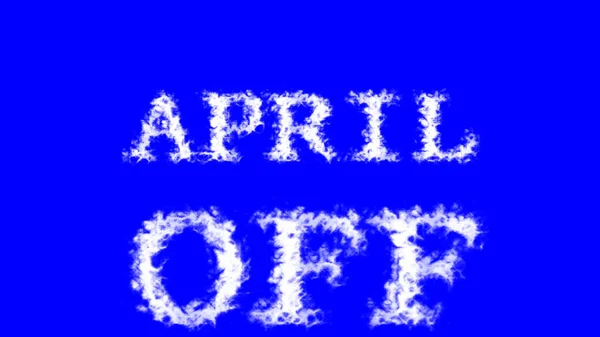 April Wolk Tekst Effect Blauw Geïsoleerde Achtergrond Geanimeerd Teksteffect Met — Stockfoto