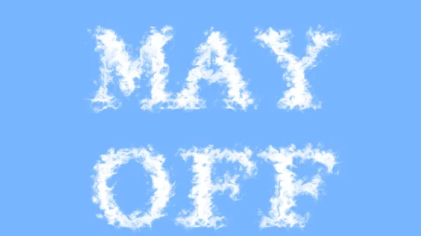 May Cloud Text Effect Sky Isolated Background Animated Text Effect — Stock Photo, Image