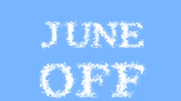 June Cloud Text Effect Sky Isolated Background Animated Text Effect — Stock Photo, Image