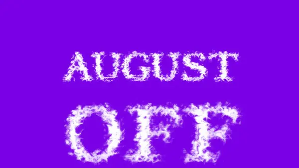 August Wolk Tekst Effect Violet Geïsoleerde Achtergrond Geanimeerd Teksteffect Met — Stockfoto