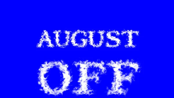 August Wolk Tekst Effect Blauw Geïsoleerde Achtergrond Geanimeerd Teksteffect Met — Stockfoto