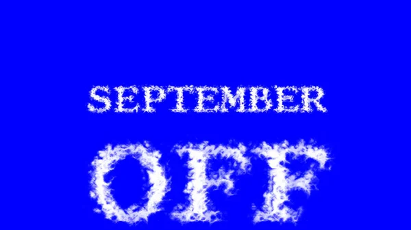 September Cloud Text Effect Blue Isolated Background Animated Text Effect — Stock Photo, Image