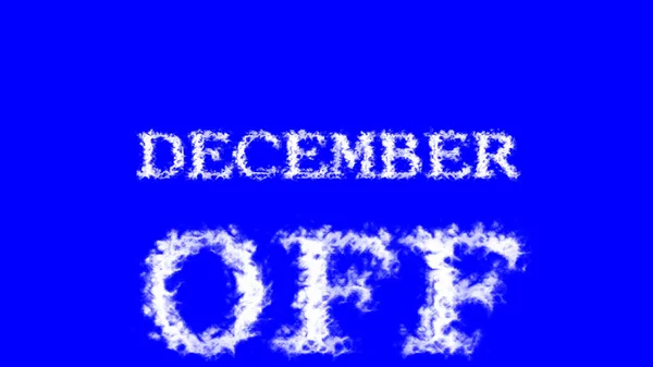 December Wolk Tekst Effect Blauw Geïsoleerde Achtergrond Geanimeerd Teksteffect Met — Stockfoto