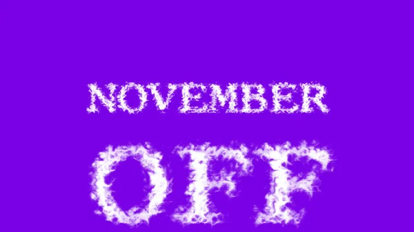 Novembro Nuvem Efeito Texto Violeta Fundo Isolado Efeito Texto Animado — Fotografia de Stock