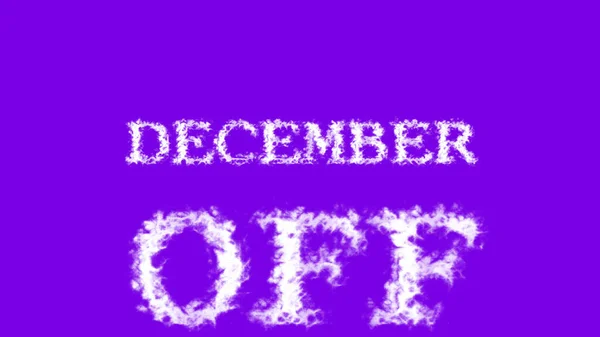 Diciembre Efecto Texto Nube Violeta Aislado Fondo Efecto Texto Animado —  Fotos de Stock