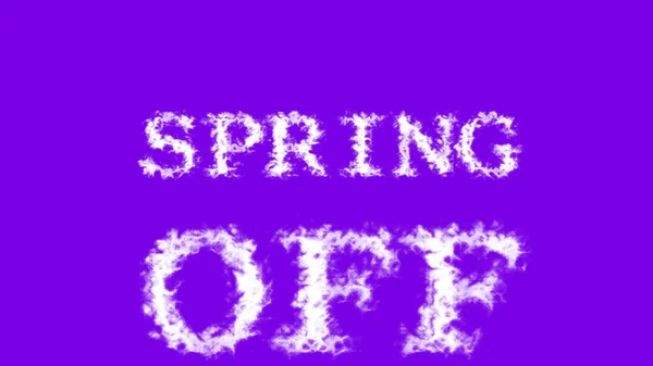Spring Efekt Tekstowy Chmury Fioletowe Pojedyncze Tło Animowany Efekt Tekstowy — Zdjęcie stockowe