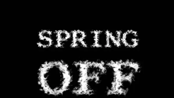 Spring Cloud Text Effect Black Isolated Background Animated Text Effect — Stock Photo, Image