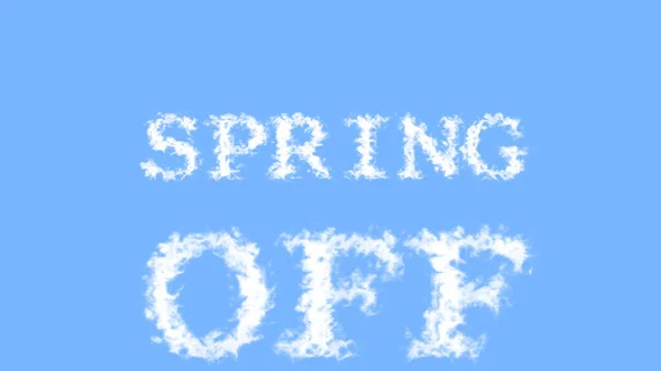 Spring Cloud Text Effect Sky Isolated Background Animated Text Effect — Stock Photo, Image