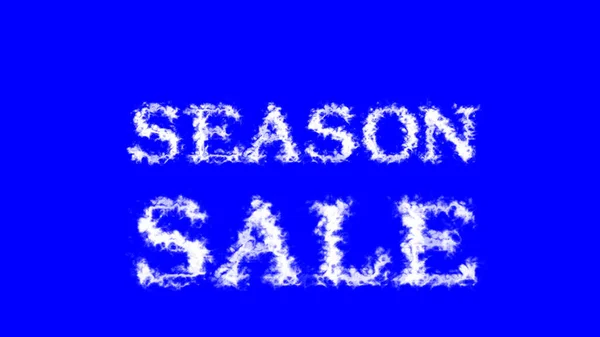 Season Sale Σύννεφο Αποτέλεσμα Κειμένου Μπλε Απομονωμένο Φόντο Εφέ Κινουμένων — Φωτογραφία Αρχείου