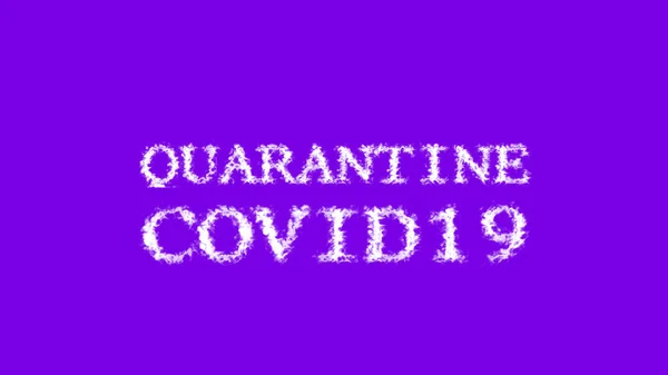 Quarantaine Covid19 Wolk Tekst Effect Violet Geïsoleerde Achtergrond Geanimeerd Teksteffect — Stockfoto