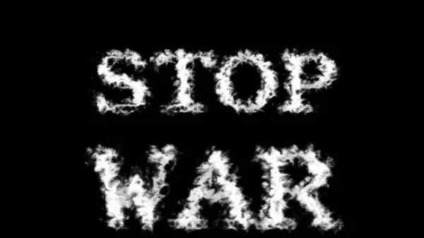 Stop War Cloud Text Effect Black Isolated Background 데일리 효과가 — 스톡 사진