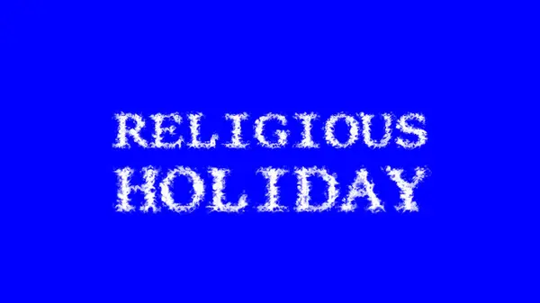 Religieuze Vakantie Wolk Tekst Effect Blauw Geïsoleerde Achtergrond Geanimeerd Teksteffect — Stockfoto