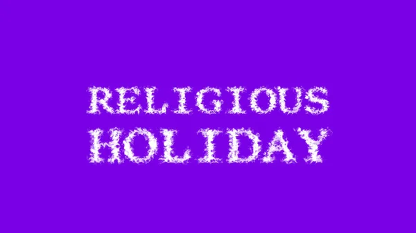 Religiös Holiday Cloud Text Effekt Violett Isolerad Bakgrund Animerad Texteffekt — Stockfoto