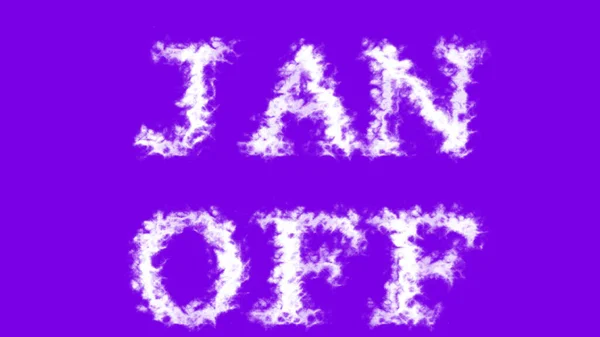 Jan Nuvem Efeito Texto Violeta Fundo Isolado Efeito Texto Animado — Fotografia de Stock