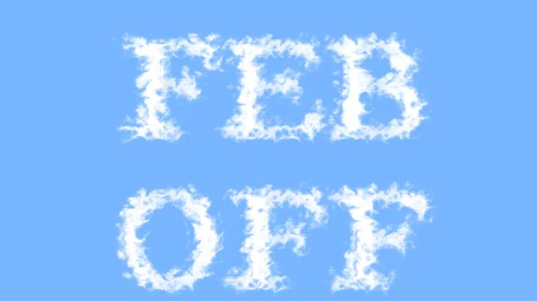Února Cloud Text Efekt Nebe Izolované Pozadí Animovaný Textový Efekt — Stock fotografie
