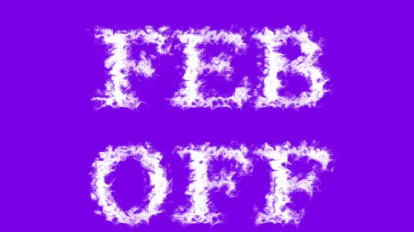 Feb Cloud Tekst Effect Violet Geïsoleerde Achtergrond Geanimeerd Teksteffect Met — Stockfoto