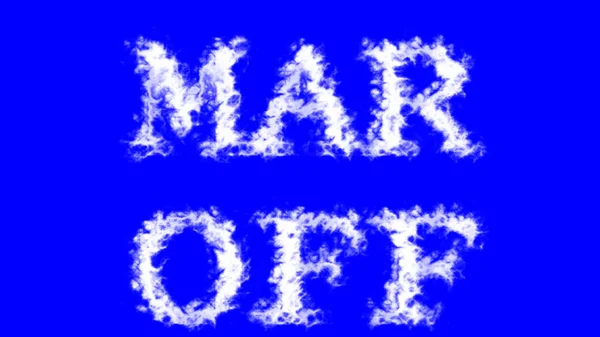 Mar Cloud Text Effect Blue Isolated Background Animated Text Effect — Stock Photo, Image