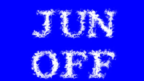 Jun Efeito Texto Nuvem Azul Fundo Isolado Efeito Texto Animado — Fotografia de Stock