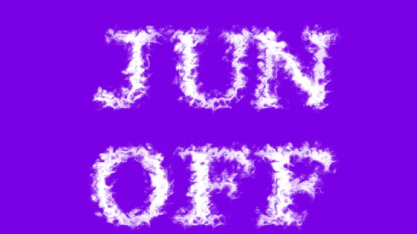 Jun Nuvem Efeito Texto Violeta Fundo Isolado Efeito Texto Animado — Fotografia de Stock