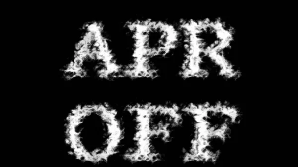 Apr Cloud Text Effect Black Isolated Background 효과가 애니메이션 텍스트 — 스톡 사진