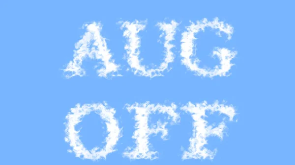 Aug Efekt Tekstowy Chmury Niebo Odizolowane Tło Animowany Efekt Tekstowy — Zdjęcie stockowe