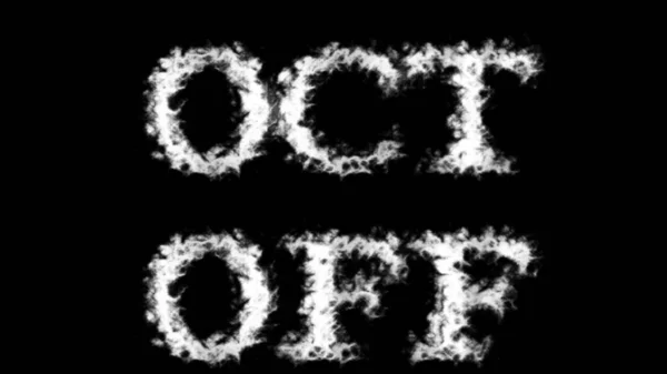 Oct Cloud Text Efekt Černé Izolované Pozadí Animovaný Textový Efekt — Stock fotografie