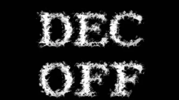 Dec Cloud Text Effect Black Isolated Background Animated Text Effect — Stock Photo, Image