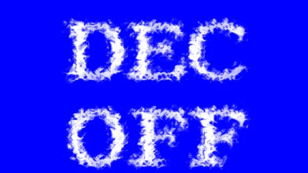 Dec Nube Efecto Texto Azul Aislado Fondo Efecto Texto Animado — Foto de Stock