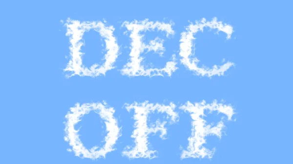 Dec Cloud Text Effect Sky Isolated Background Animated Text Effect — Stock Photo, Image