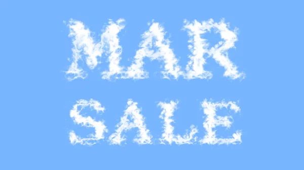 Mar Sale Cloud Text Effect Sky Isolated Background Animated Text — Stock Photo, Image