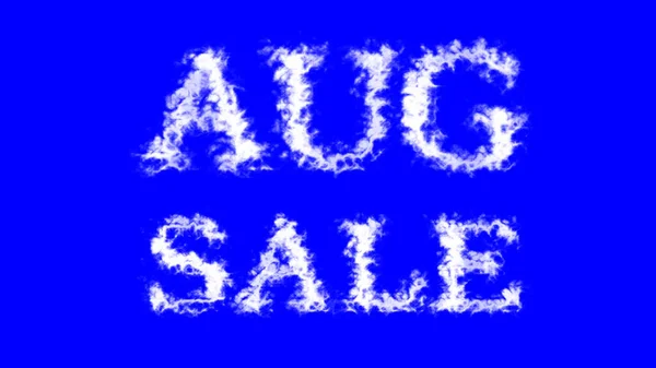 Aug Prodej Cloud Text Efekt Modré Izolované Pozadí Animovaný Textový — Stock fotografie