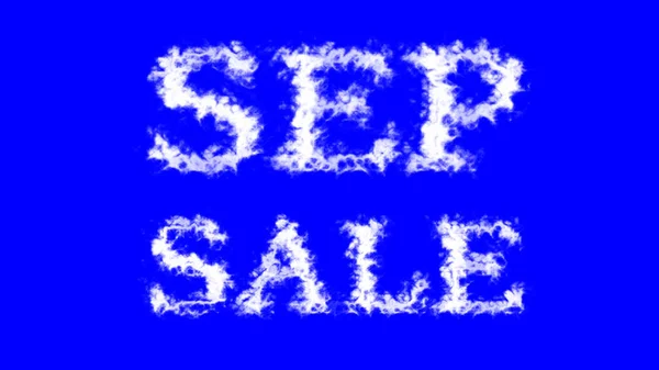 Wrz Sprzedaż Chmura Tekst Efekt Niebieski Pojedyncze Tło Animowany Efekt — Zdjęcie stockowe