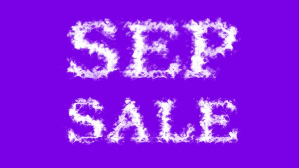 Sep Sale Wolk Tekst Effect Violet Geïsoleerde Achtergrond Geanimeerd Teksteffect — Stockfoto