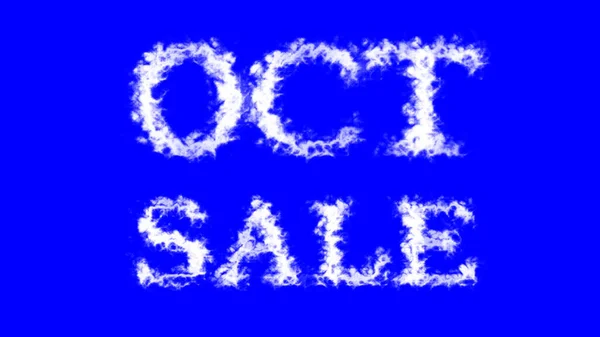 Říjen Prodej Oblak Efekt Textu Modré Izolované Pozadí Animovaný Textový — Stock fotografie