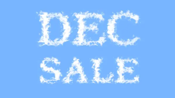 Dec Sale Cloud Text Effect Sky Isolated Background Animowany Efekt — Zdjęcie stockowe