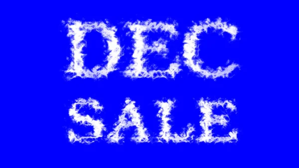 Dec Sale Cloud Text Effect Niebieski Pojedyncze Tło Animowany Efekt — Zdjęcie stockowe