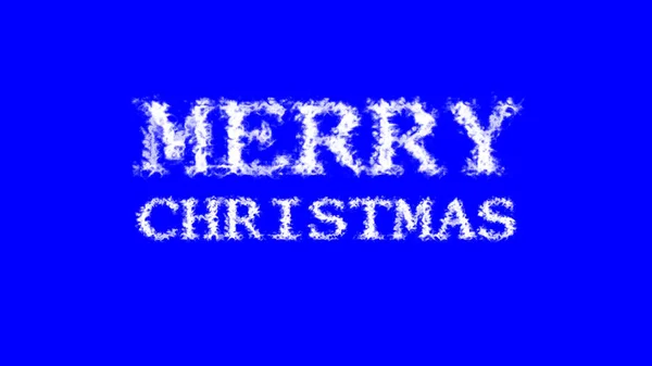 Feliz Natal Nuvem Efeito Texto Azul Isolado Fundo Efeito Texto — Fotografia de Stock