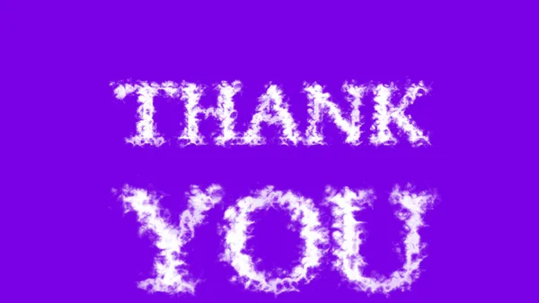 Thank You Cloud Text Effect Violet Isolated Background Animated Text — Stock Photo, Image