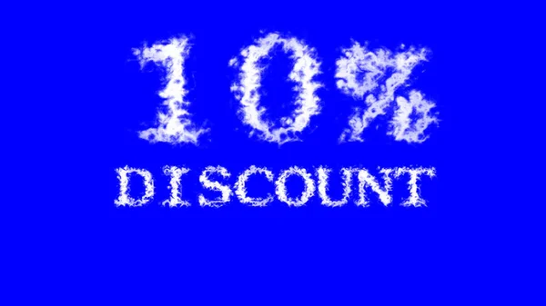 Discount Cloud Text Effect Blue Isolated Background Animated Text Effect — Stock Photo, Image