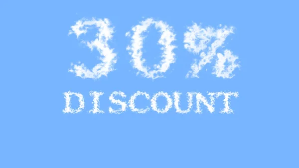 Discount Cloud Text Effect Sky Isolated Background Animated Text Effect — Stock Photo, Image