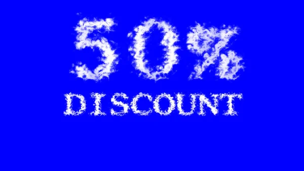 Discount Cloud Text Effect Blue Isolated Background Animated Text Effect — Stock Photo, Image